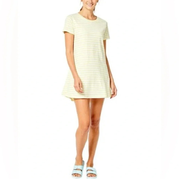 ADDISON BAY BELMONT T-SHIRT DRESS IN YELLOW - NWT XS - Picture 1 of 2